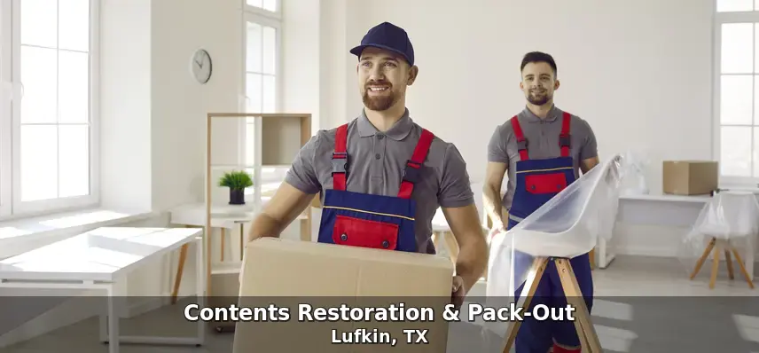 Contents restoration & pack-out in Lufkin, TX by Freeman Restoration