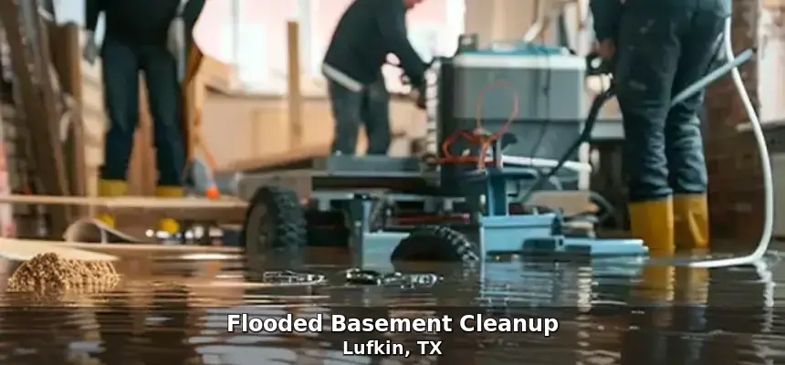 Flooded basement cleanup in Lufkin, TX by Freeman Restoration