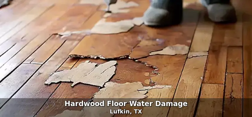 Water-damaged hardwood floor — hardwood floor water damage in Lufkin, TX by Freeman Restoration