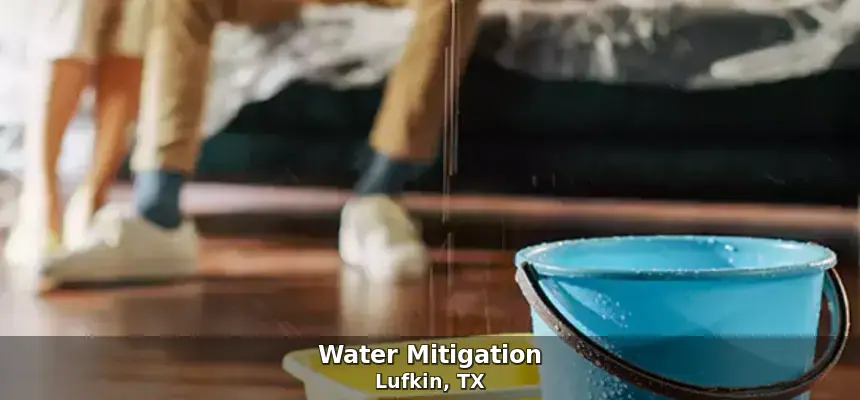 Water mitigation in progress — water mitigation in Lufkin, TX by Freeman Restoration
